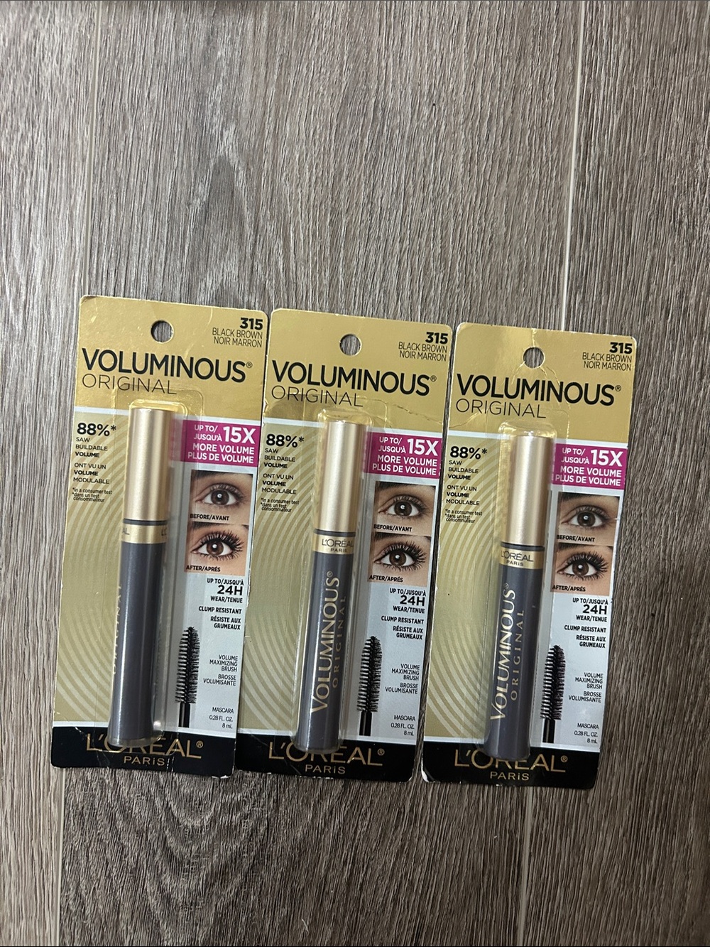 LADT SET L'Oreal Voluminous Original Mascara Set #315 black brown 🌸 FIRM PRICE🌸